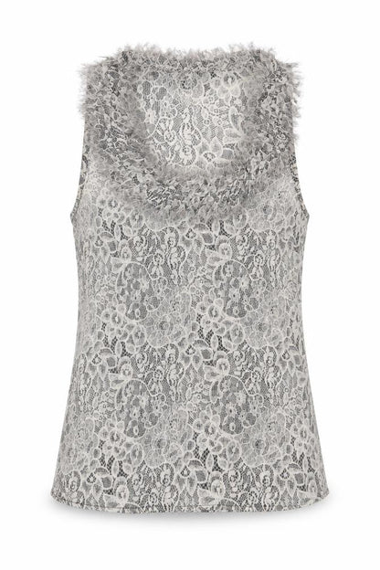 Womens UK Size 8 Topshop Grey Basic Tank