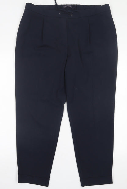 Womens UK Size 18 Marks and Spencer Regular Fit  Blue Trousers