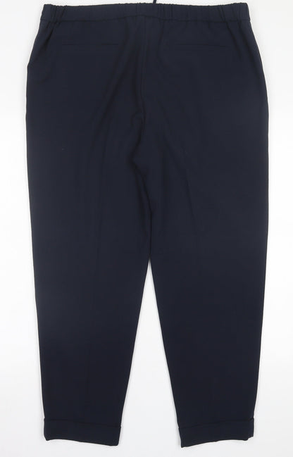 Womens UK Size 18 Marks and Spencer Regular Fit  Blue Trousers