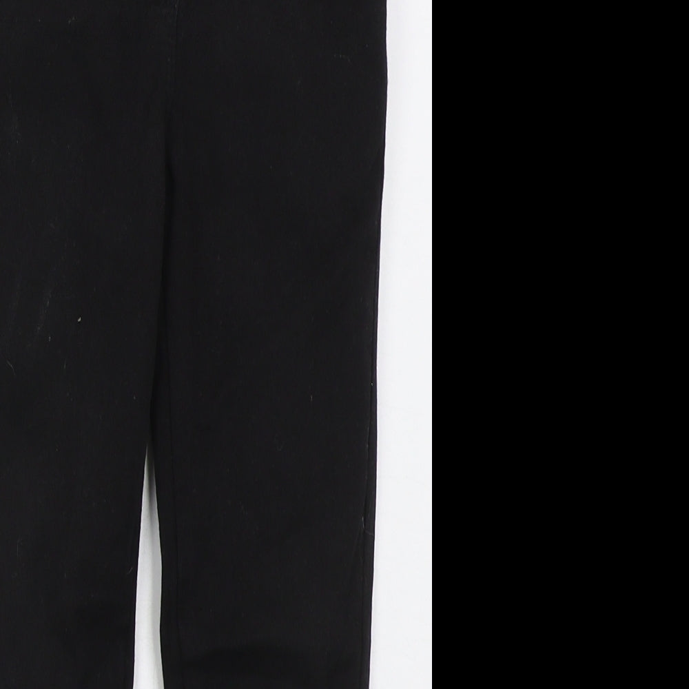George Girls Black  Cotton Skinny Jeans Size 7 Years  Regular Button