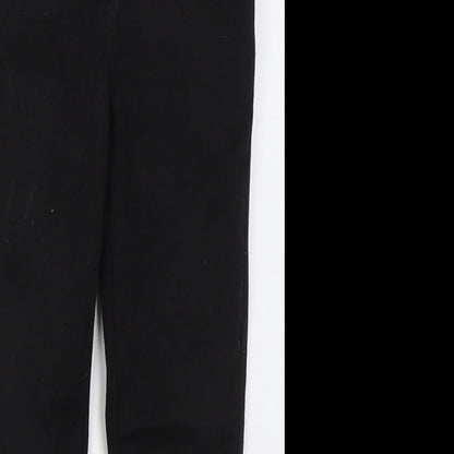 George Girls Black  Cotton Skinny Jeans Size 7 Years  Regular Button