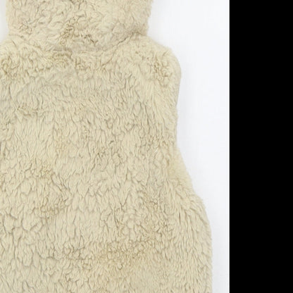 Nutmeg Girls Beige   Gilet Jacket Size 3-4 Years  Zip