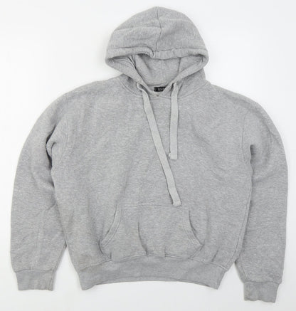 Boohoo Womens Grey  Cotton Pullover Hoodie Size M  Pullover