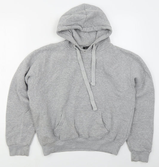 Boohoo Womens Grey  Cotton Pullover Hoodie Size M  Pullover