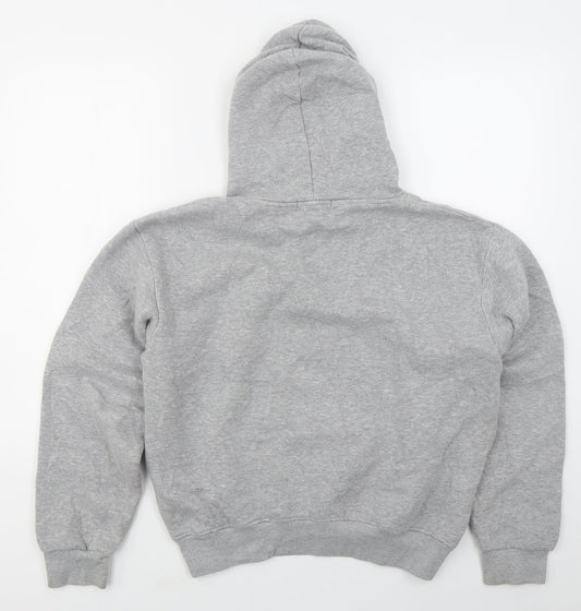 Boohoo Womens Grey  Cotton Pullover Hoodie Size M  Pullover
