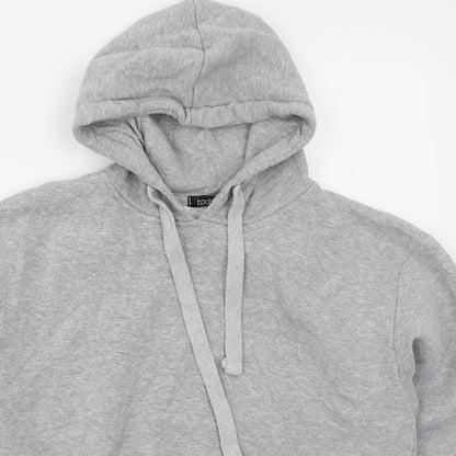 Boohoo Womens Grey  Cotton Pullover Hoodie Size M  Pullover