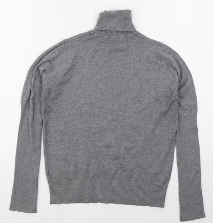 George Womens Grey Roll Neck  Viscose Pullover Jumper Size 12