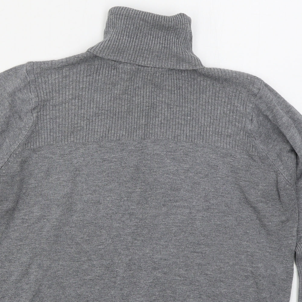 George Womens Grey Roll Neck  Viscose Pullover Jumper Size 12