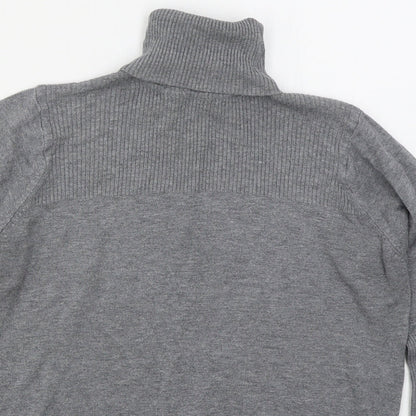 George Womens Grey Roll Neck  Viscose Pullover Jumper Size 12