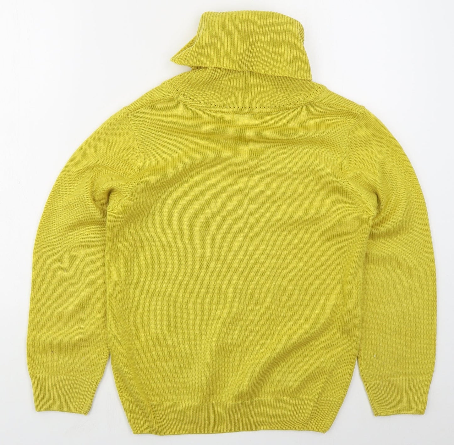 Damart Womens Yellow Roll Neck  Acrylic Pullover Jumper Size 10