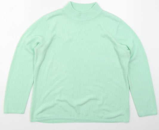 Womens UK Size L Bonmarché Green Pullover Jumper