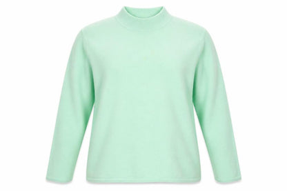 Bonmarché Womens Green Mock Neck Acrylic Pullover Jumper Size L