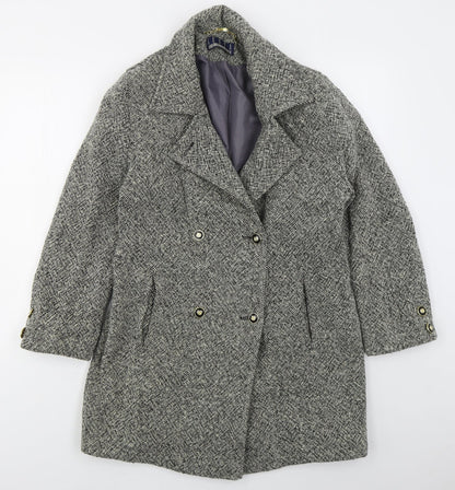 Womens UK Size 10 Kesta London Grey Pea Coat