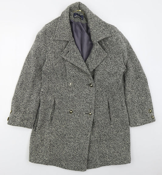 Womens UK Size 10 Kesta London Grey Pea Coat