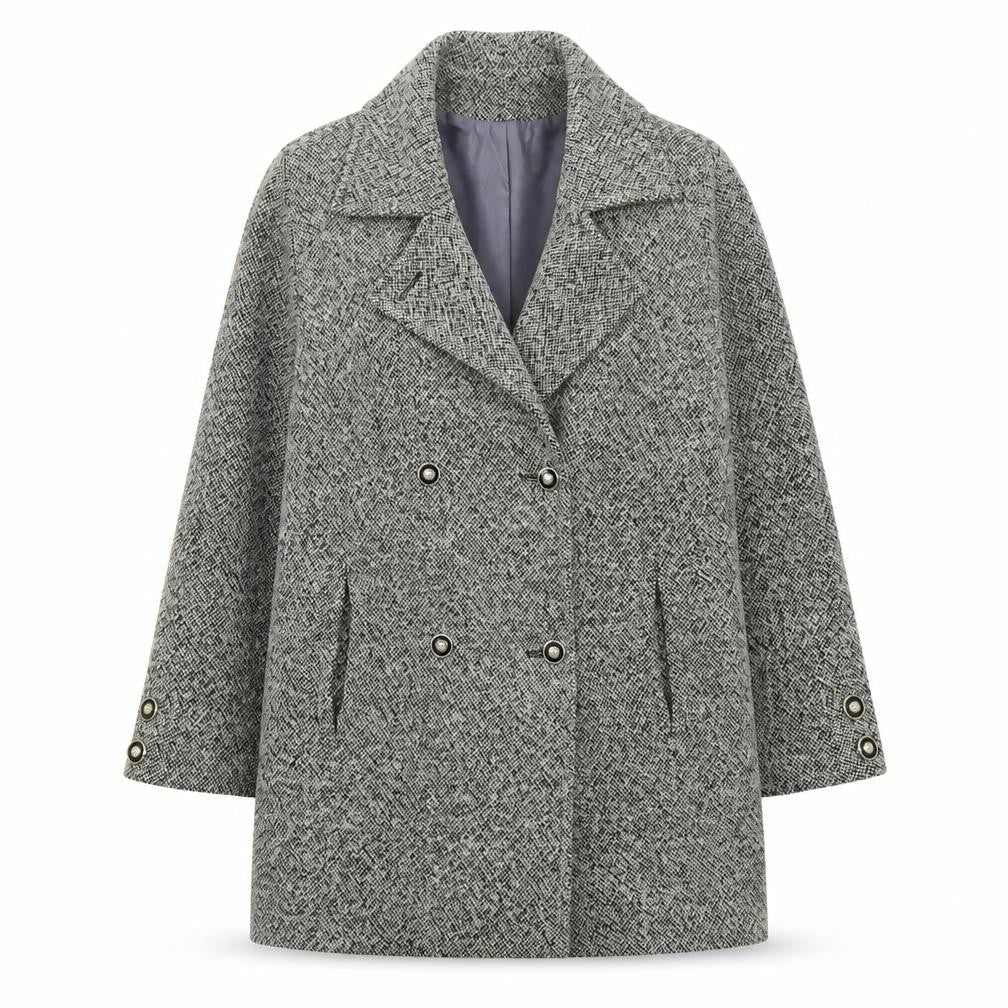 Womens UK Size 10 Kesta London Grey Pea Coat