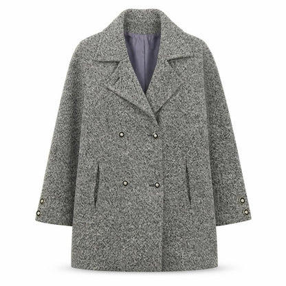 Womens UK Size 10 Kesta London Grey Pea Coat