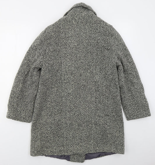 Womens UK Size 10 Kesta London Grey Pea Coat