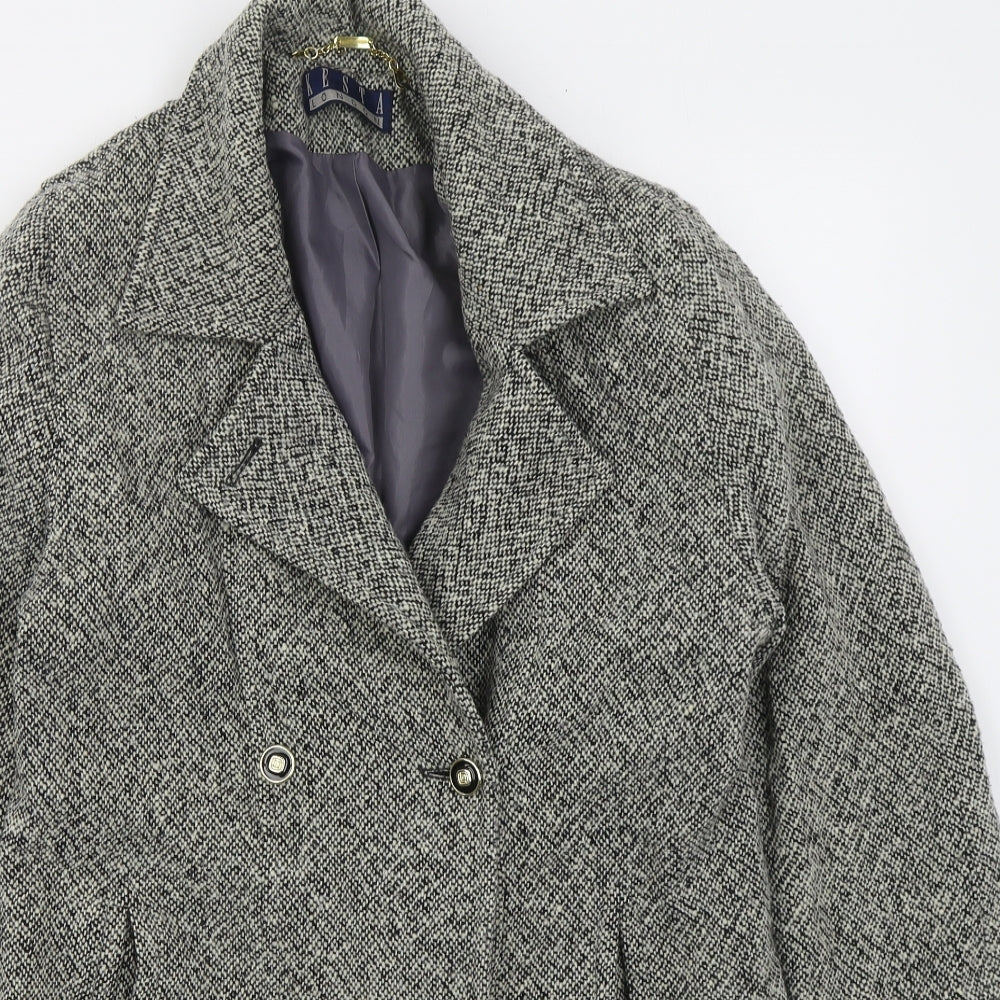 Womens UK Size 10 Kesta London Grey Pea Coat