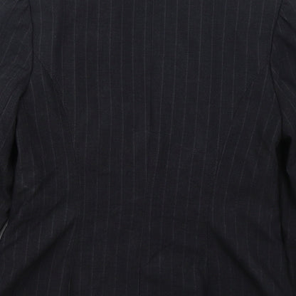 Autonomy Womens Grey Striped Polyester Jacket Suit Jacket Size 14