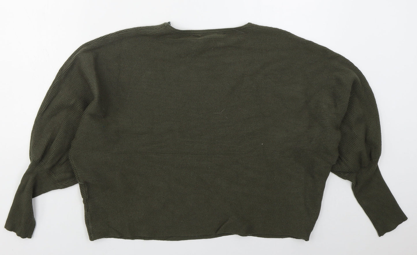 Primark Womens Green Crew Neck  Viscose Pullover Jumper Size 18