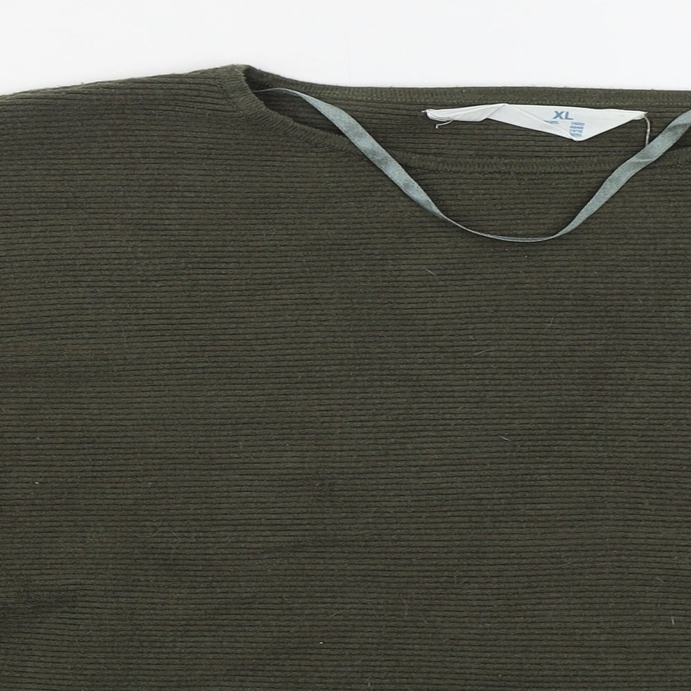 Primark Womens Green Crew Neck  Viscose Pullover Jumper Size 18