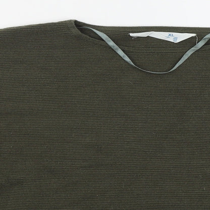 Primark Womens Green Crew Neck  Viscose Pullover Jumper Size 18