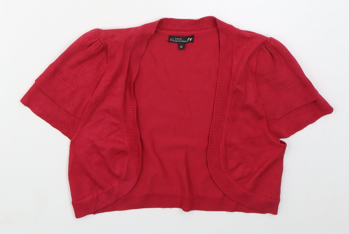 Womens UK Size 12 Papaya Pink Cardigan Jumper