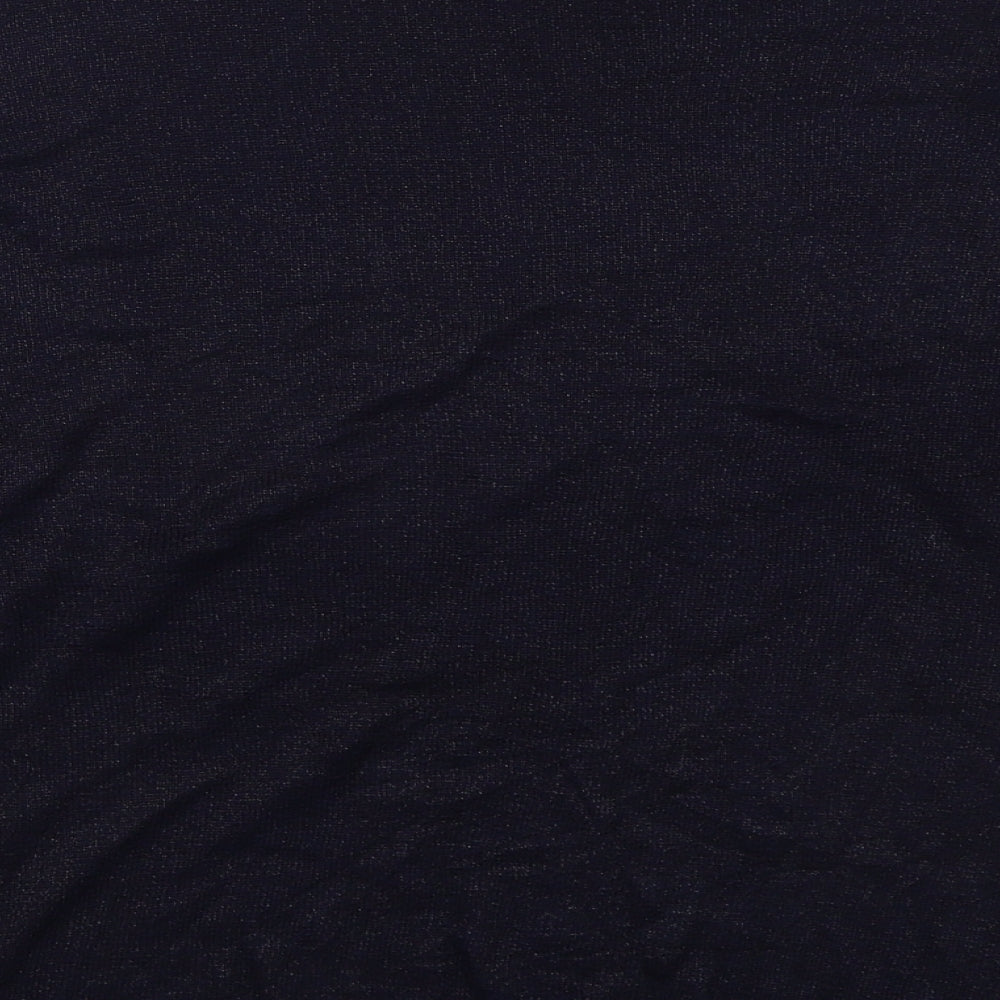 Amchi Womens Blue Boat Neck  Acrylic Pullover Jumper Size L