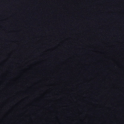 Amchi Womens Blue Boat Neck  Acrylic Pullover Jumper Size L