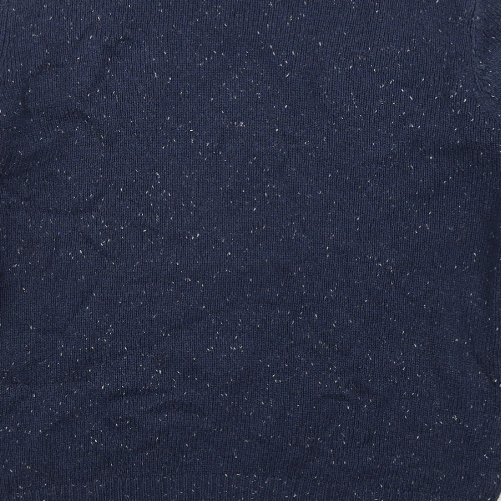 Cedar Wood State Mens Blue Crew Neck  Acetate Pullover Jumper Size S