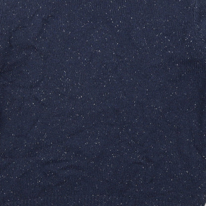 Cedar Wood State Mens Blue Crew Neck  Acetate Pullover Jumper Size S