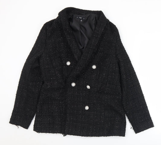F&F Womens Black   Jacket  Size 14  Button