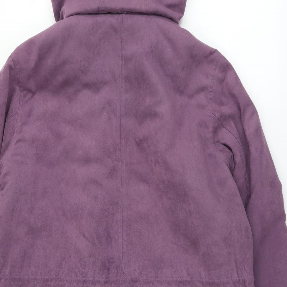 Womens UK Size 14 EWM Purple Overcoat