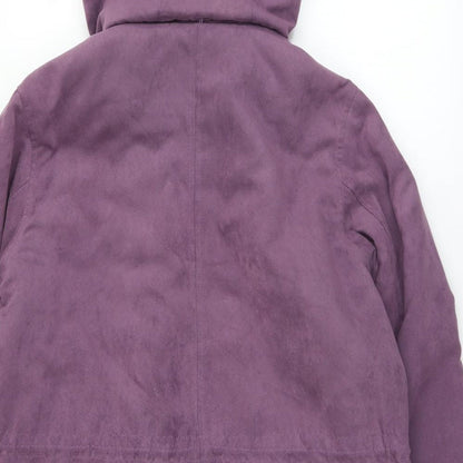 Womens UK Size 14 EWM Purple Overcoat