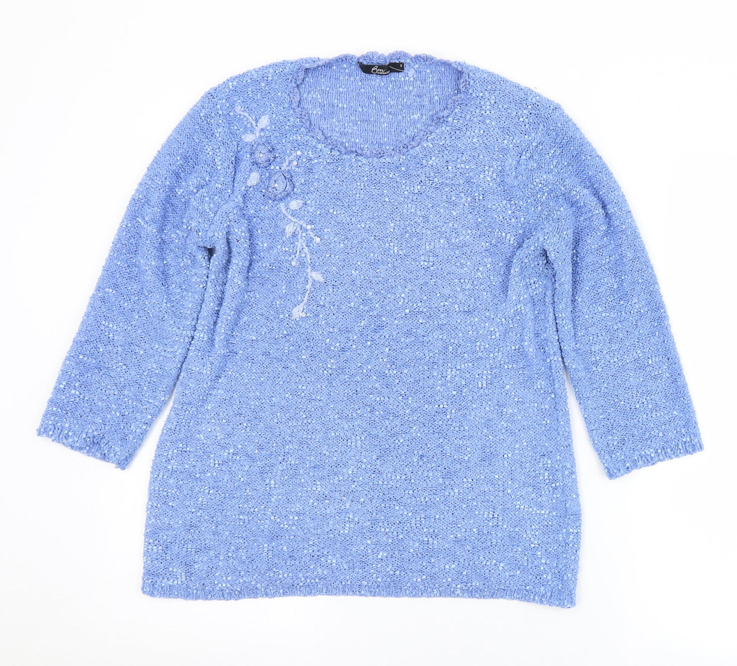Womens UK Size S BM Blue Pullover Jumper