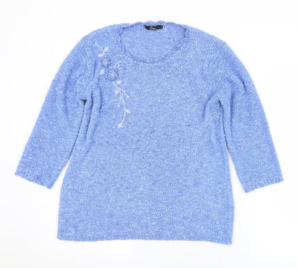 Womens UK Size S BM Blue Pullover Jumper