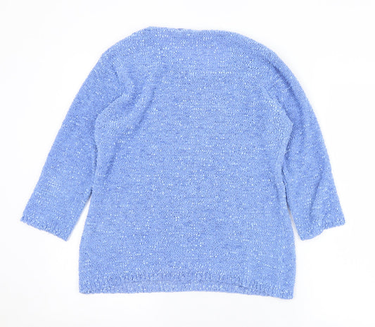 Womens UK Size S BM Blue Pullover Jumper