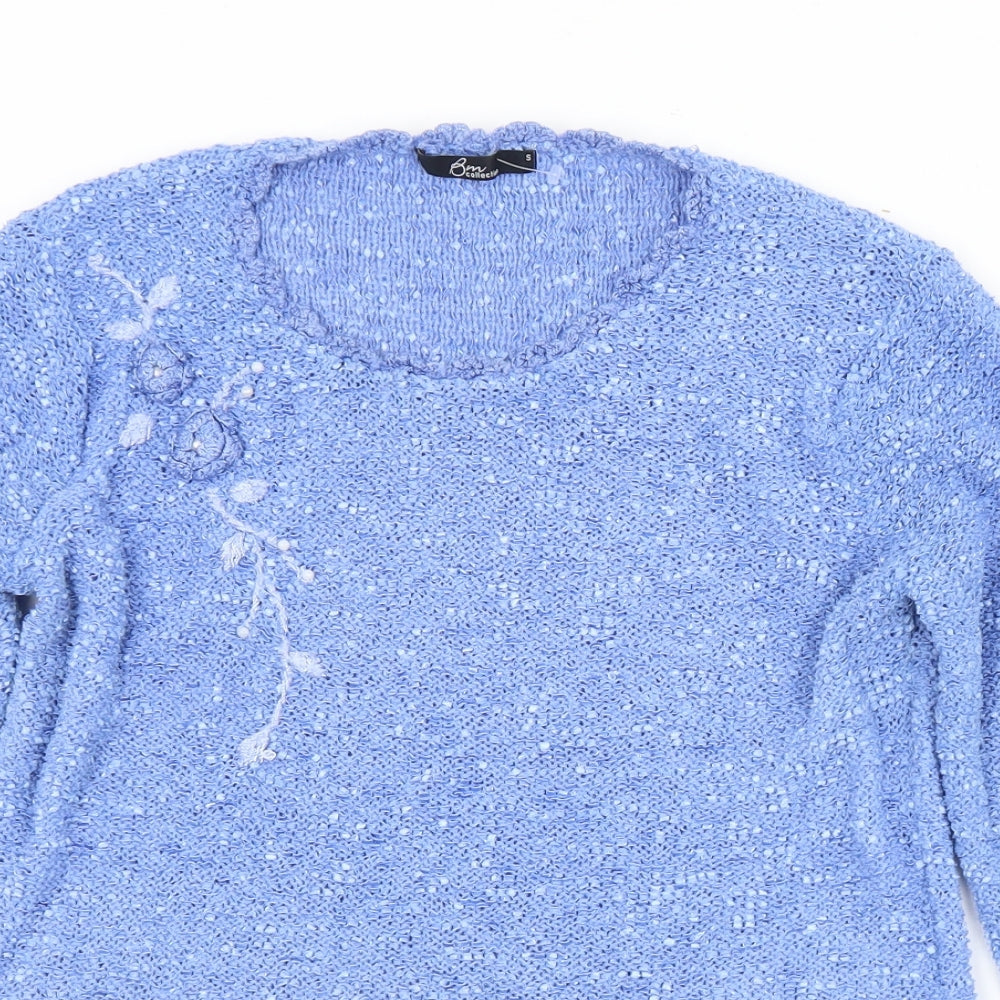 Womens UK Size S BM Blue Pullover Jumper