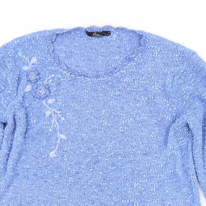 Womens UK Size S BM Blue Pullover Jumper