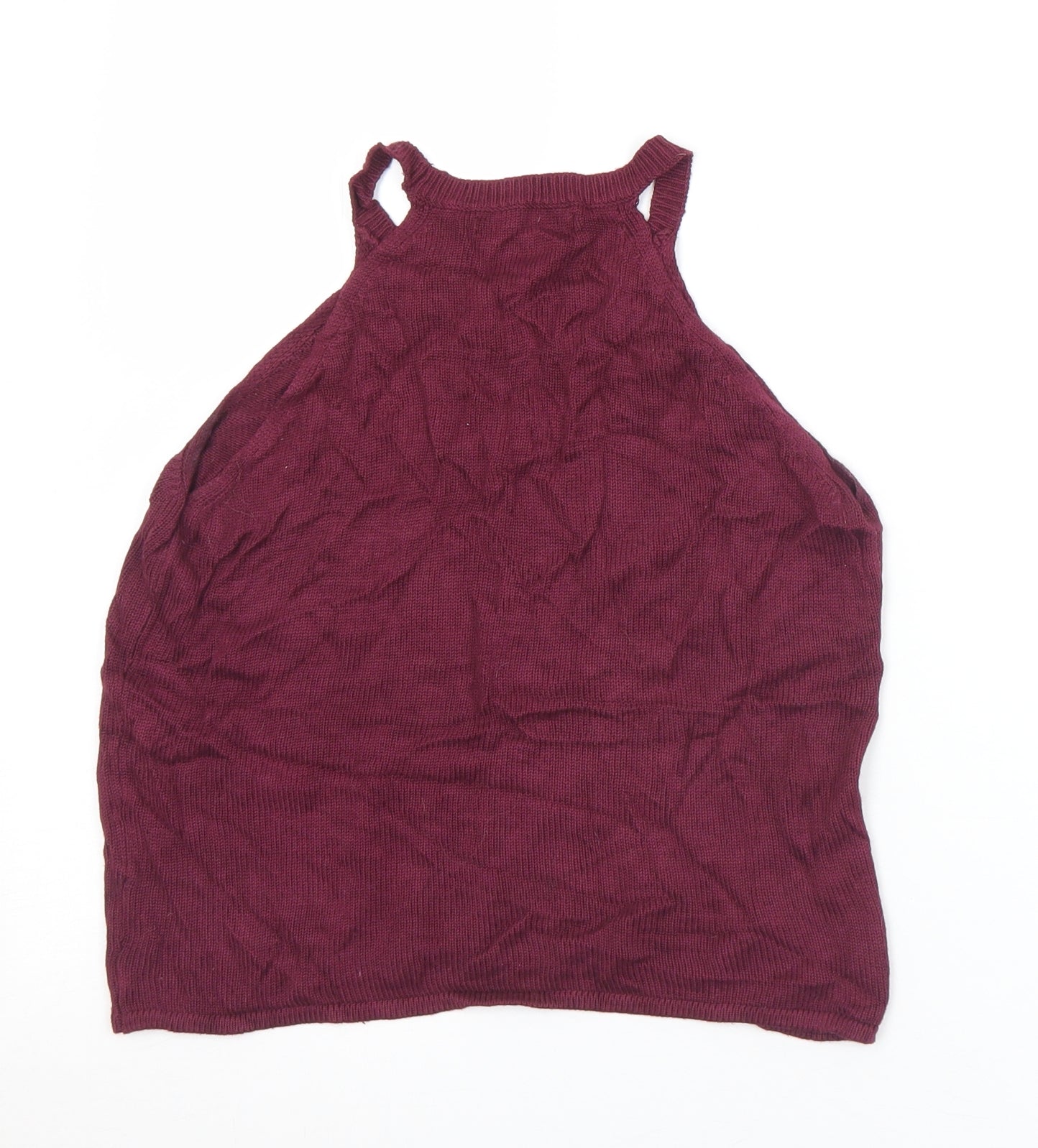 Atmosphere Womens Purple Crew Neck  Acrylic Vest Jumper Size 8