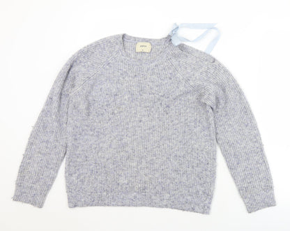 Womens UK Size M Papaya Blue Pullover Jumper