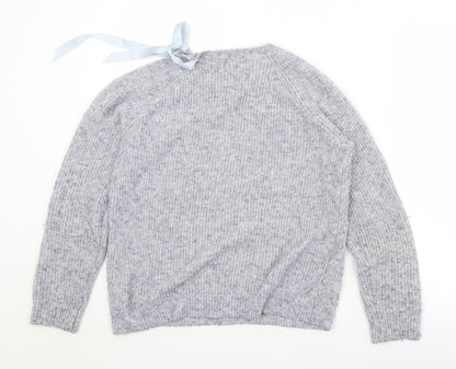Womens UK Size M Papaya Blue Pullover Jumper
