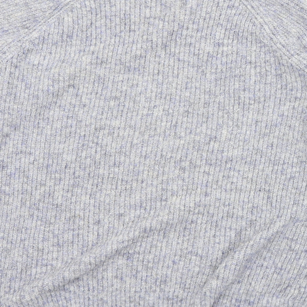 Womens UK Size M Papaya Blue Pullover Jumper