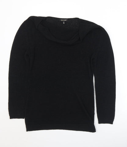 Etxart & Panno Womens Black Cowl Neck  Polyester Pullover Jumper Size S