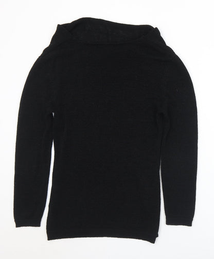 Etxart & Panno Womens Black Cowl Neck  Polyester Pullover Jumper Size S