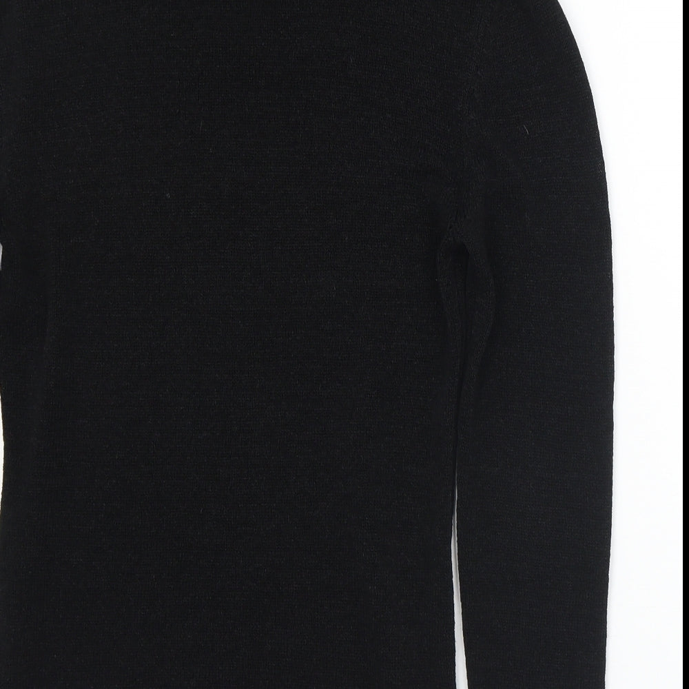 Etxart & Panno Womens Black Cowl Neck  Polyester Pullover Jumper Size S