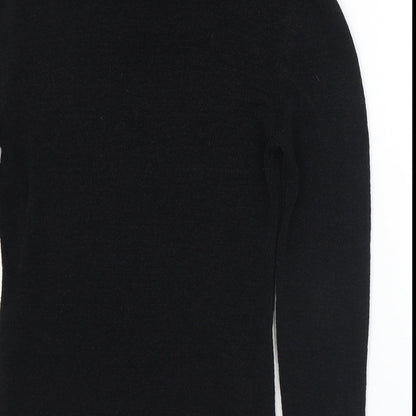 Etxart & Panno Womens Black Cowl Neck  Polyester Pullover Jumper Size S