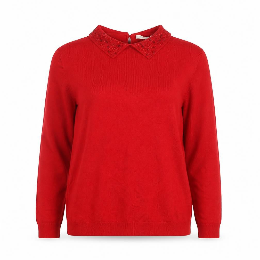Womens UK Size M Vida Vi Red Pullover Jumper