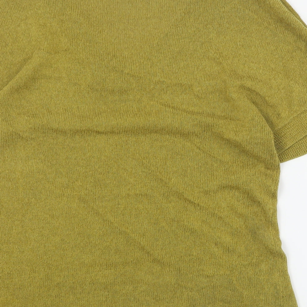 Womens UK Size L Preworn Green Basic T-Shirt