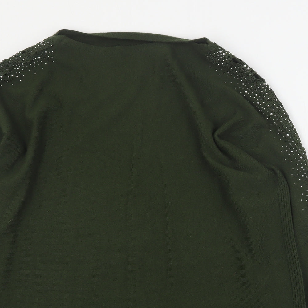 Womens UK Size S Preworn Green Pullover Jumper